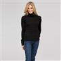 Wool Blend Turtle Neck Sweater, Black, small