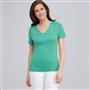 Short Sleeve V-Neck Tee, seagrass, small