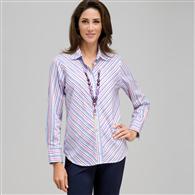 Striped Button Down, Lavender Multi, medium