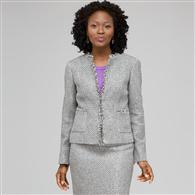 Fringe Trim Jacket, Zinc Multi, medium