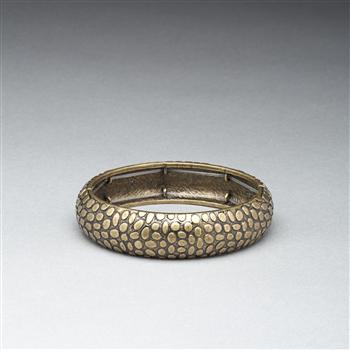 Gold Stretch Bangle, Gold, large