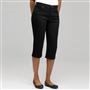 Classic Denim Straight Leg Capri, Black, small