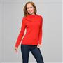 Long Sleeve Button Out Turtle Neck, Fire Red, small