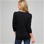 Lace Trimmed Cardigan, Black, small