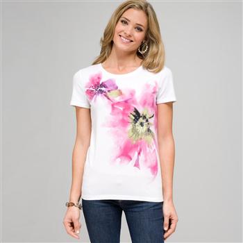 Floral Print Tee, , large