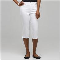 Classic Denim Straight Leg Capri, Porcelain, medium