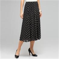 Show Stopper Dot Print Skirt, Black & Ivory, medium