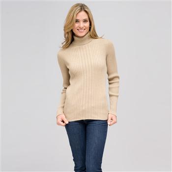 Long Sleeve Turtle Neck, Panama Khaki, large