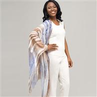Striped Multi Color Scarf, Mist, medium