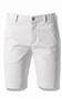 Cotton Straight Shorts, White, small