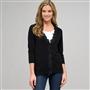 Lace Trimmed Cardigan, Black, small