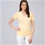 Short Sleeve V-Neck Tee, custard, small