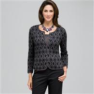 Lurex patterned Cardigan, Black Multi, medium